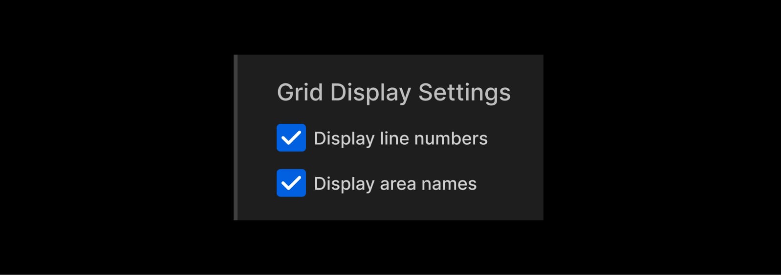 Enabling grid settings.