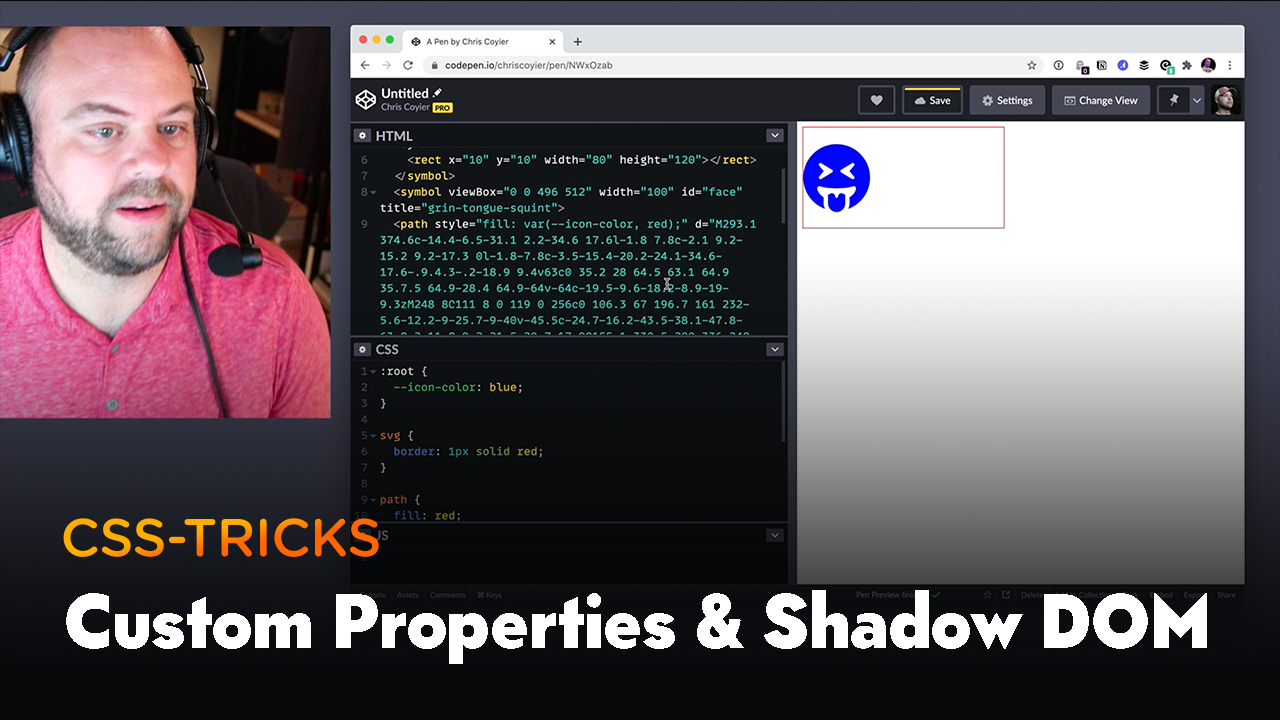 Thumbnail for #190: CSS Custom Properties Penetrate the Shadow DOM